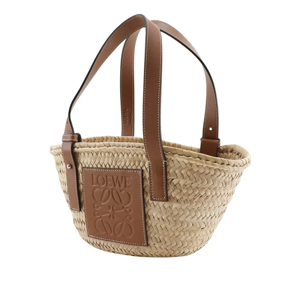Loewe Small Raffia Basket Tote Beige Very good - Back View