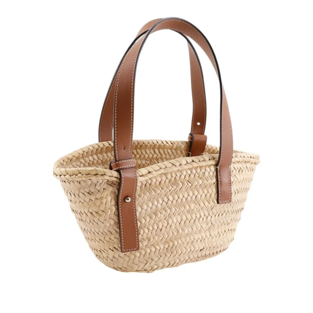 Loewe Small Raffia Basket Tote Beige Very good - Inside View