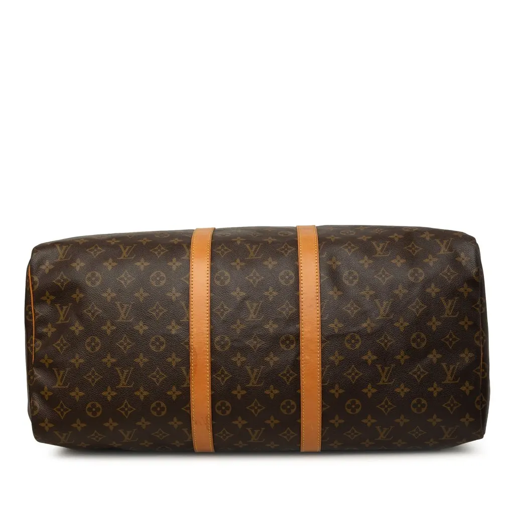 Louis Vuitton Monogram Keepall 55 Brown Good - Inside View