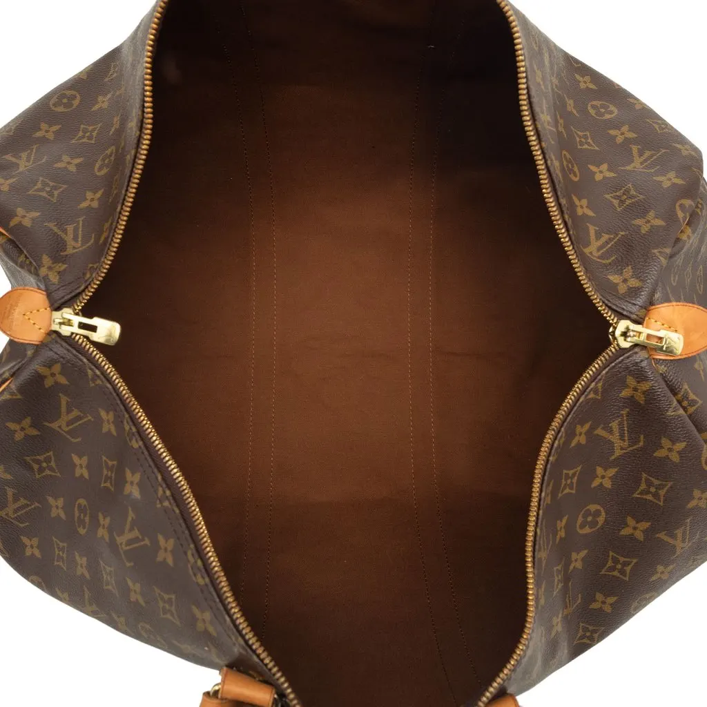 Louis Vuitton Monogram Keepall 55 Brown Good - Model View