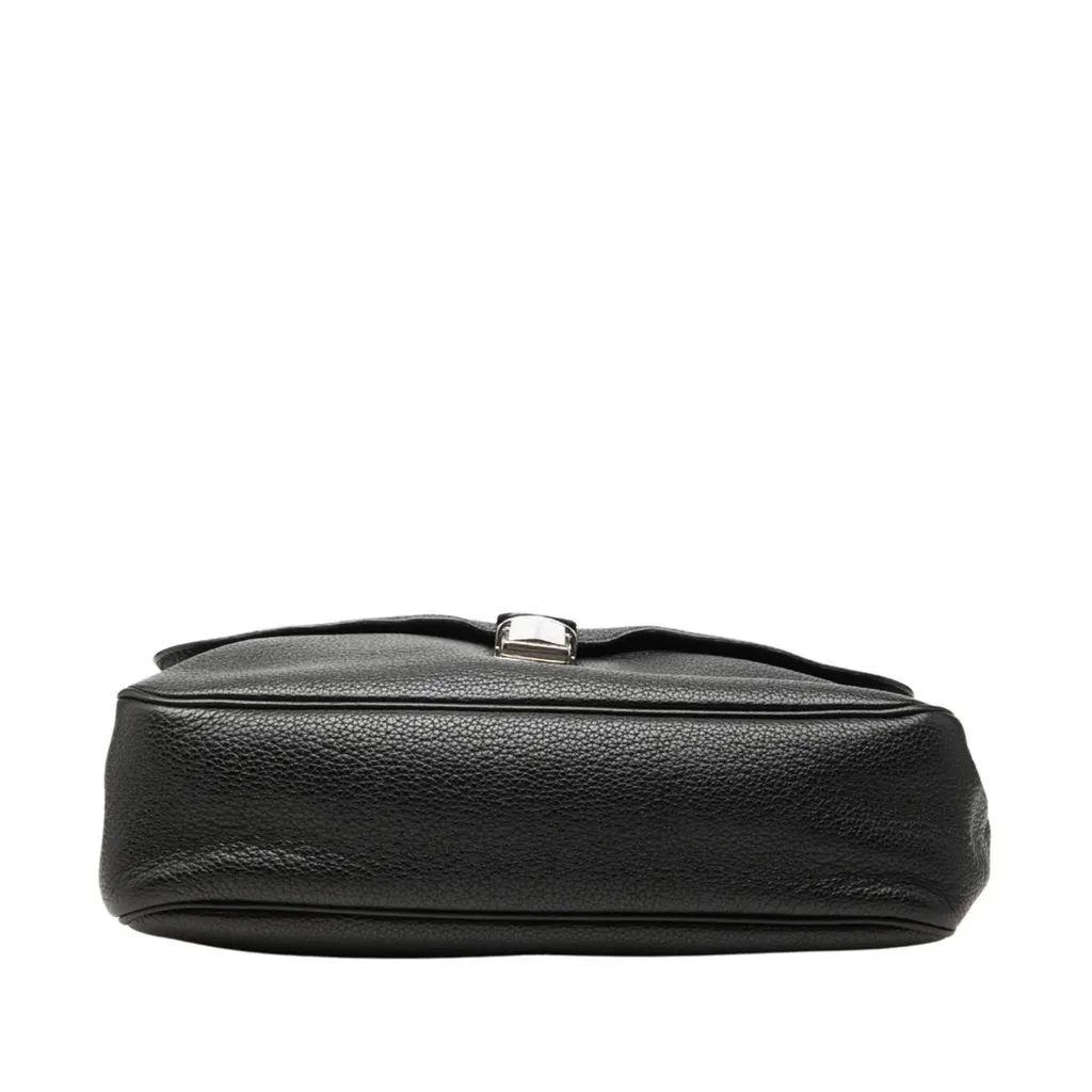 Prada Vitello Phenix Flap Crossbody Black Leather Very good - Inside View