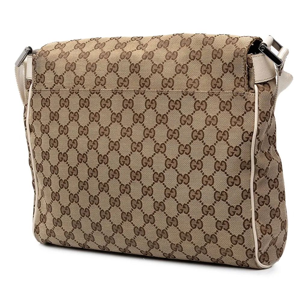 Gucci GG Canvas Crossbody Beige Canvas Good - Back View