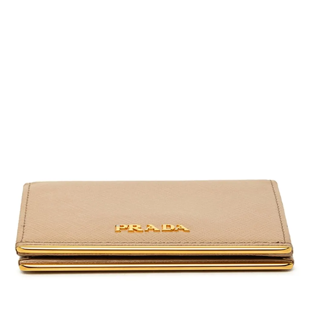 Prada Saffiano Card Holder Beige Leather Very good - Inside View