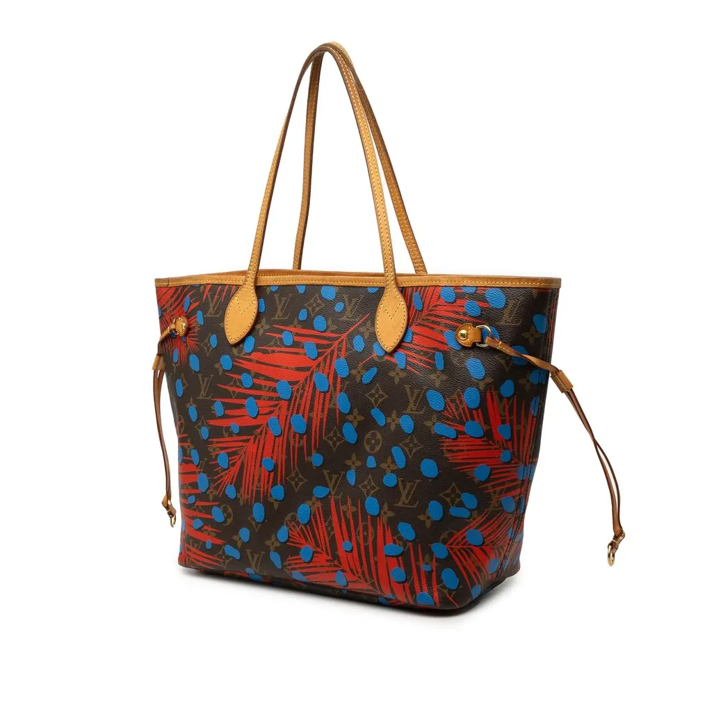 Louis Vuitton Monogram Jungle Dots Neverfull MM Brown Good - Back View