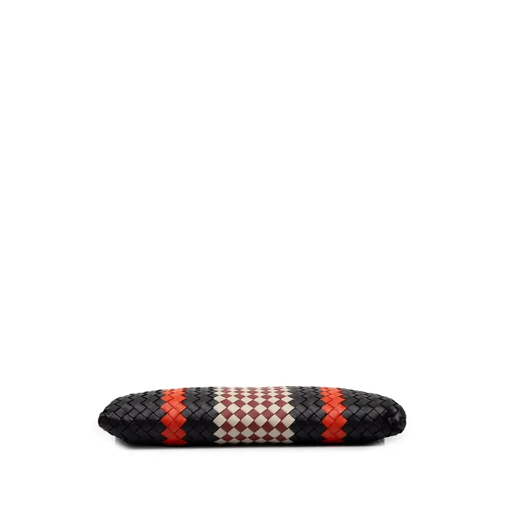 Bottega Veneta Multicolor Nappa Intrecciato Clutch Black Leather Very good - Inside View