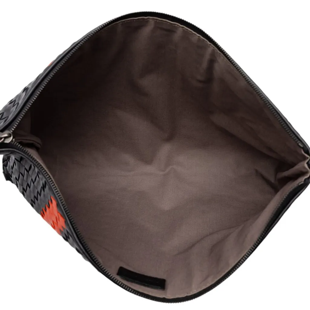 Bottega Veneta Multicolor Nappa Intrecciato Clutch Black Leather Very good - Model View