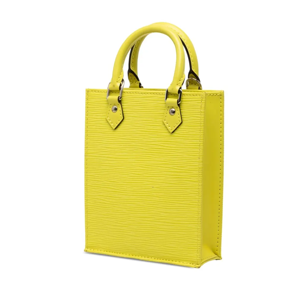 Louis Vuitton Epi Petit Sac Plat Yellow Leather Very good - Back View
