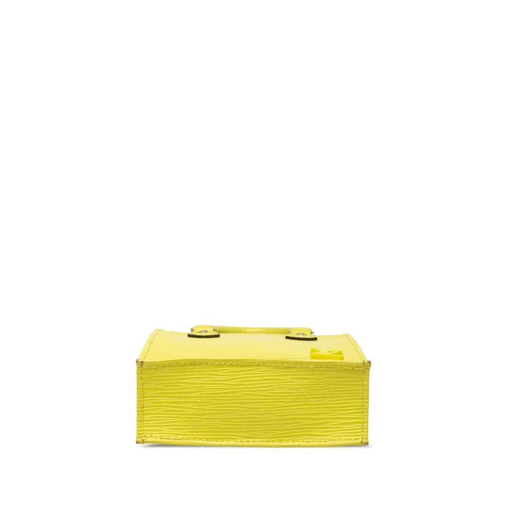 Louis Vuitton Epi Petit Sac Plat Yellow Leather Very good - Inside View