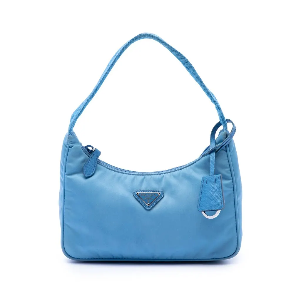Prada Mini Tessuto Re Edition 2000 Shoulder Bag Blue Very good - Front View