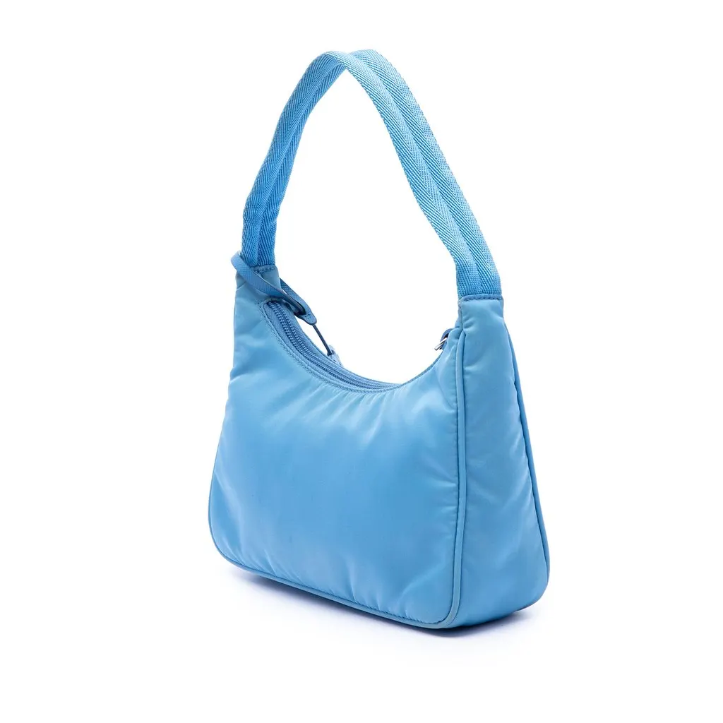 Prada Mini Tessuto Re Edition 2000 Shoulder Bag Blue Very good - Back View