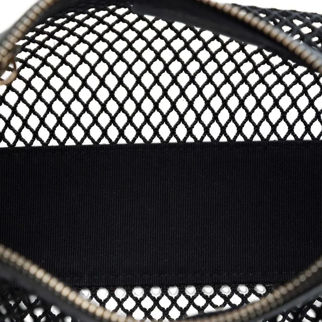 Chanel CC Mesh and Shiny Lambskin Clutch with Chain Black Very good - Model View