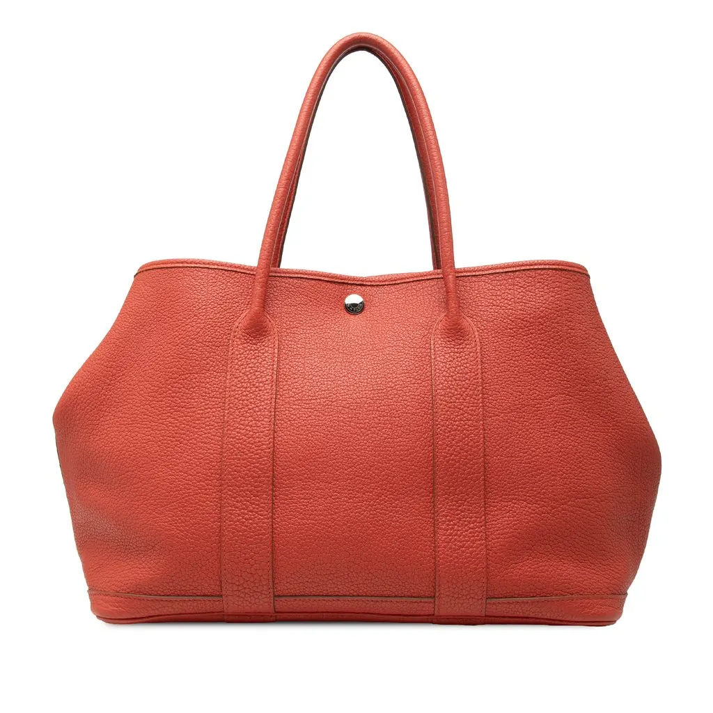 Hermès Negonda Garden Party 36 Red Leather Good - Front View
