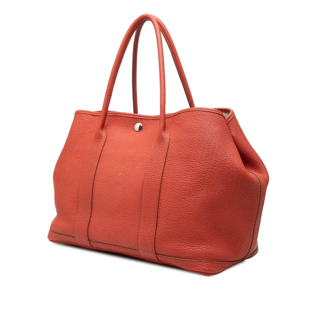 Hermès Negonda Garden Party 36 Red Leather Good - Back View