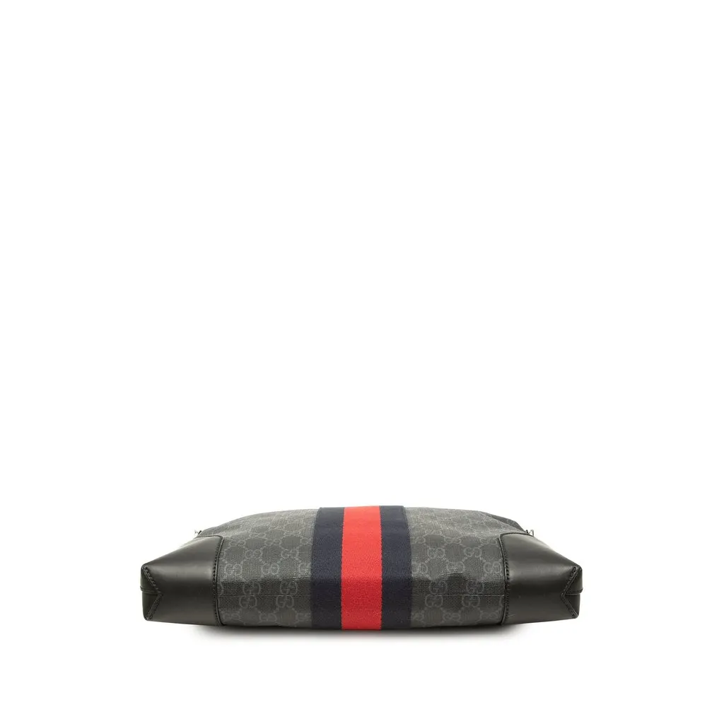 Gucci GG Supreme Web Crossbody Black Canvas Good - Inside View