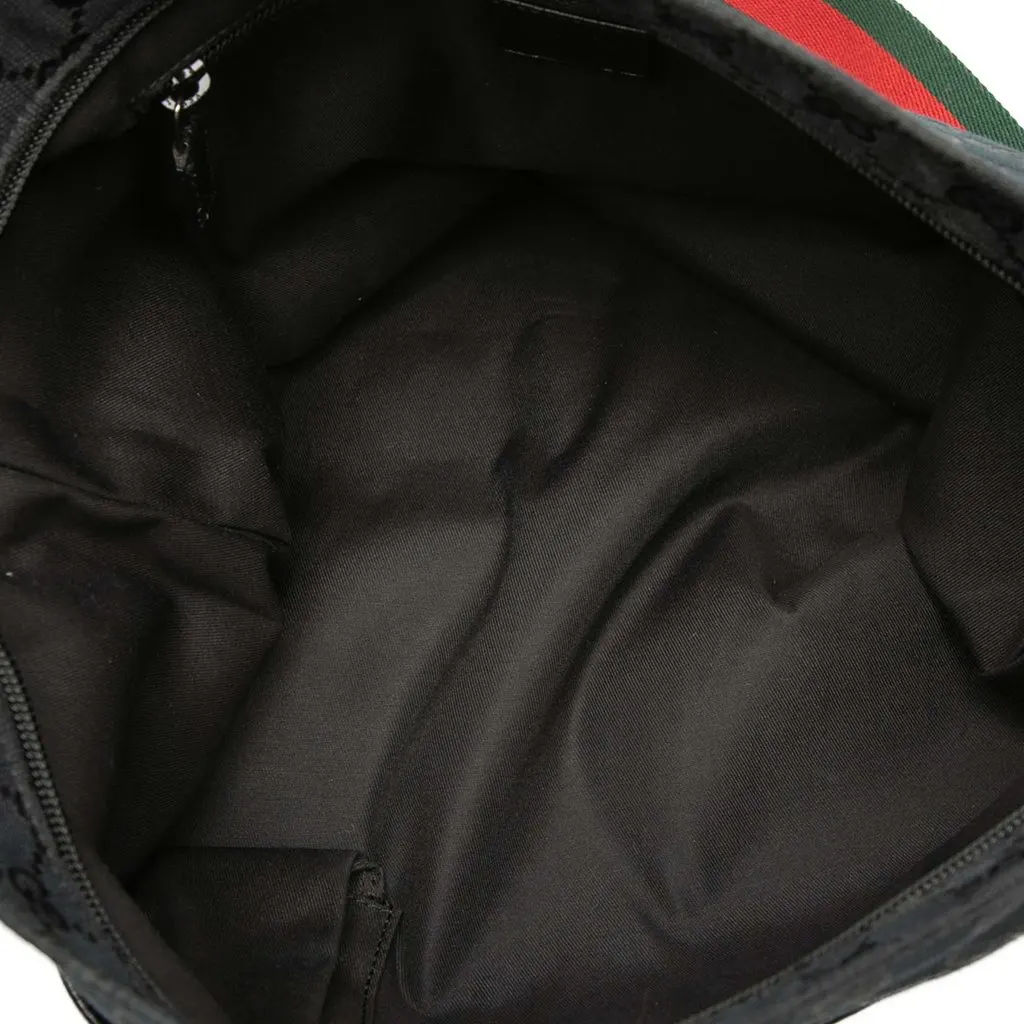 Gucci GG Canvas Web Crossbody Black Very good - Model View