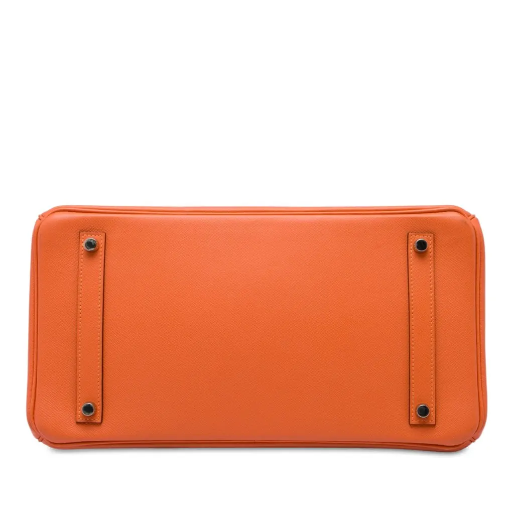 Hermès Epsom Birkin Retourne 35 Orange Leather Very good - Inside View