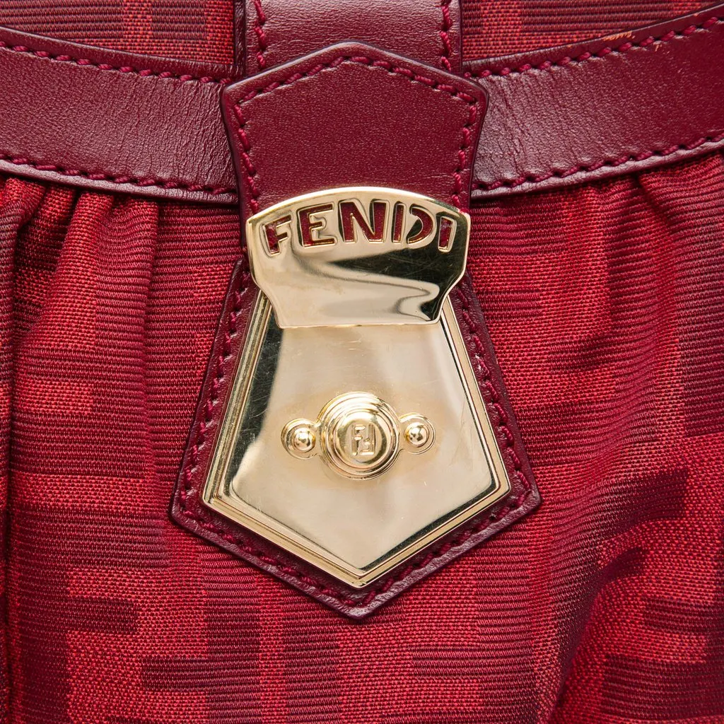 Fendi Zucca Canvas Chef Tote Red Very good - Box View