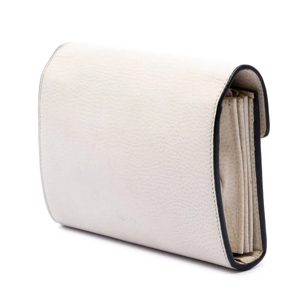 Gucci Calfskin Dionysus Wallet on Chain White Leather Very good - Back View