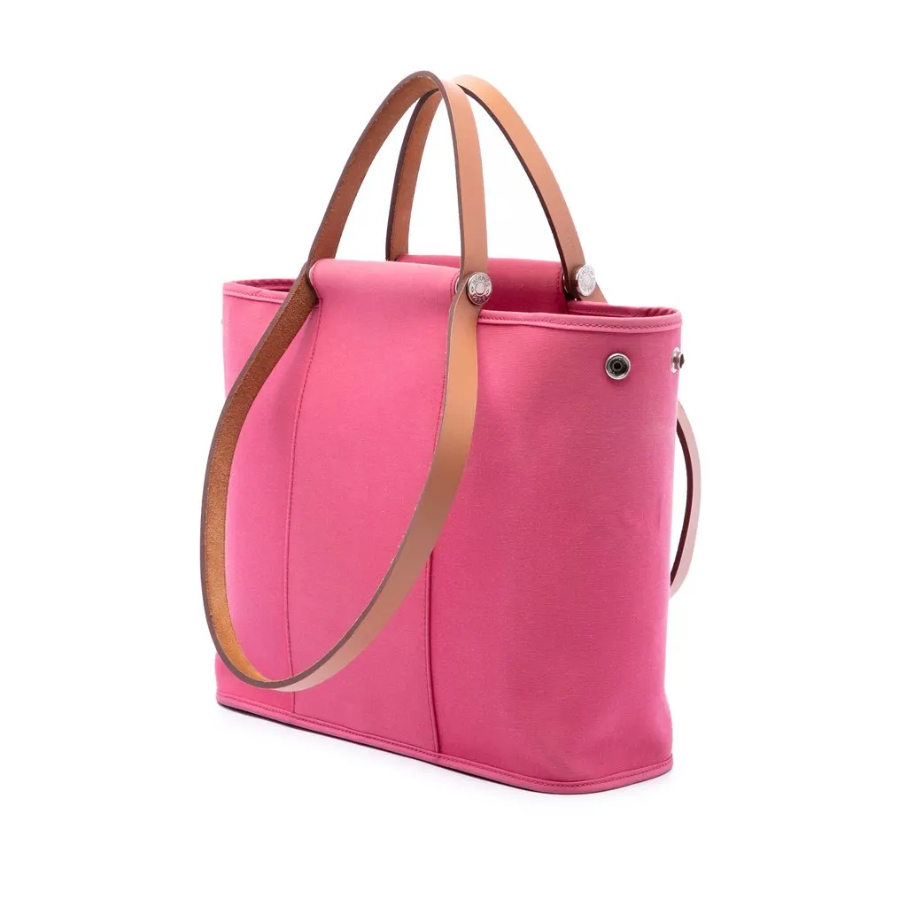 Hermès Toile Cabag Elan PM Pink Very good - Back View