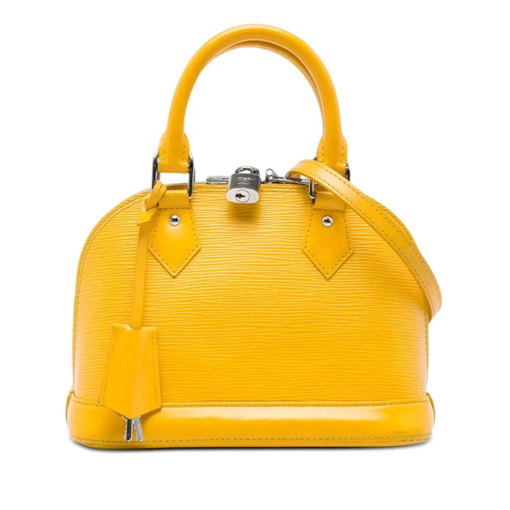 Louis Vuitton Epi Alma BB Yellow Leather Very good - Front View