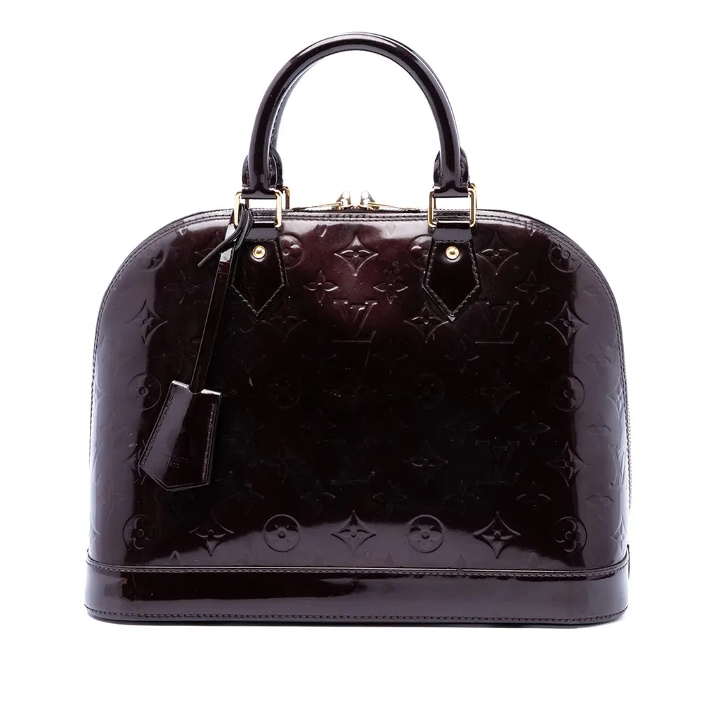 Louis Vuitton Monogram Vernis Alma PM Purple Leather Very good - Front View