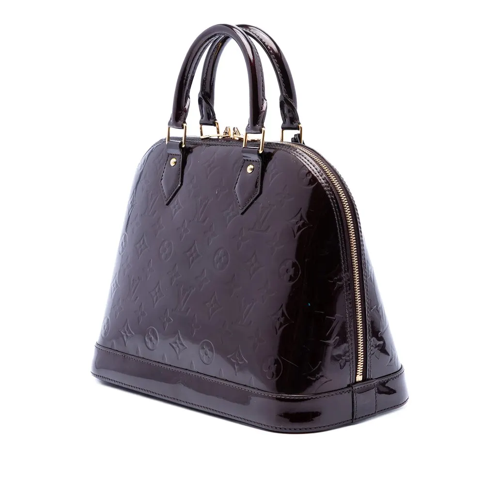 Louis Vuitton Monogram Vernis Alma PM Purple Leather Very good - Back View