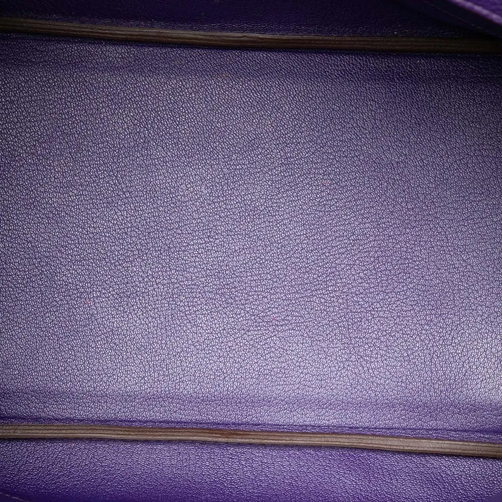 Hermès Togo Birkin Retourne 35 Purple Leather Very good - Model View