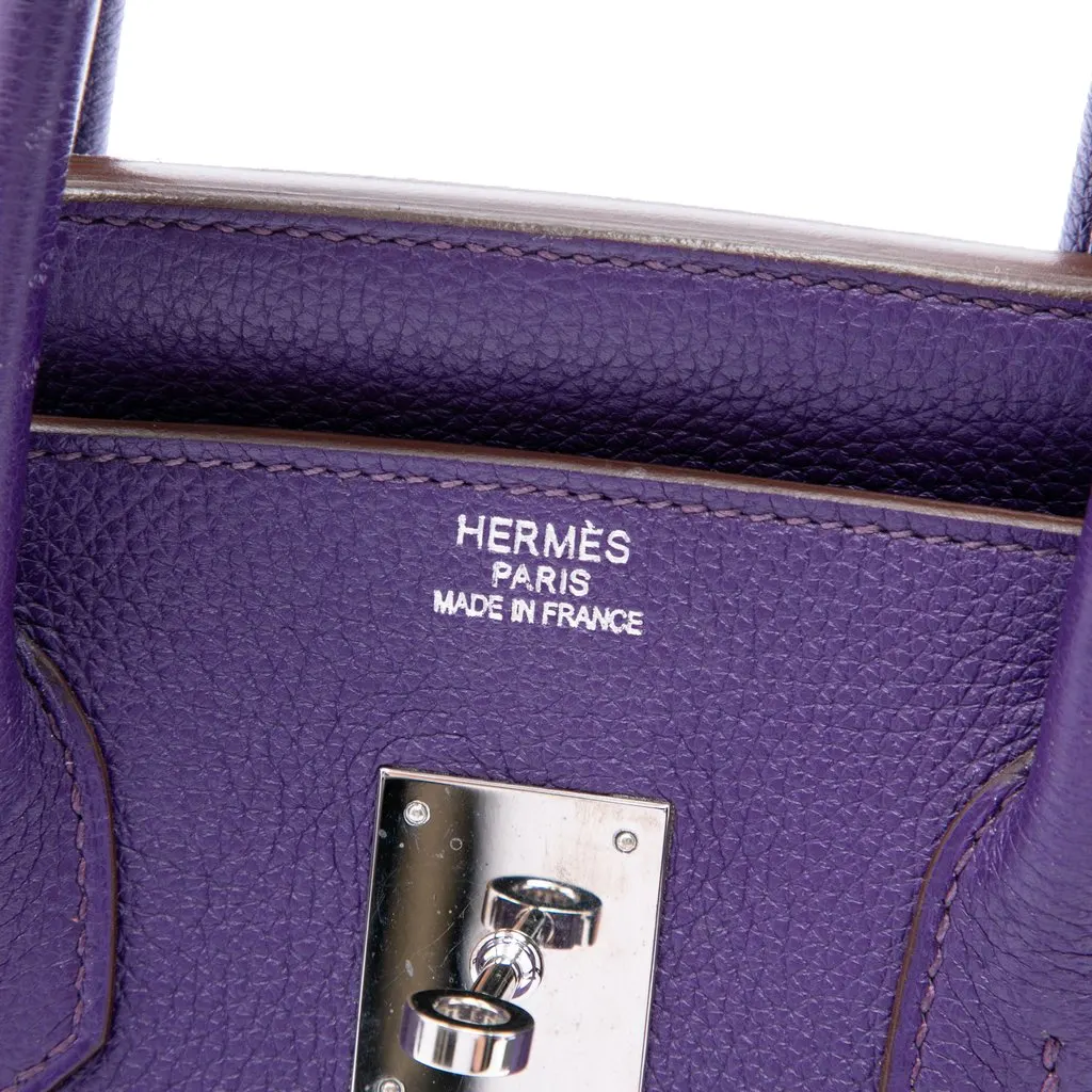 Hermès Togo Birkin Retourne 35 Purple Leather Very good - Box View