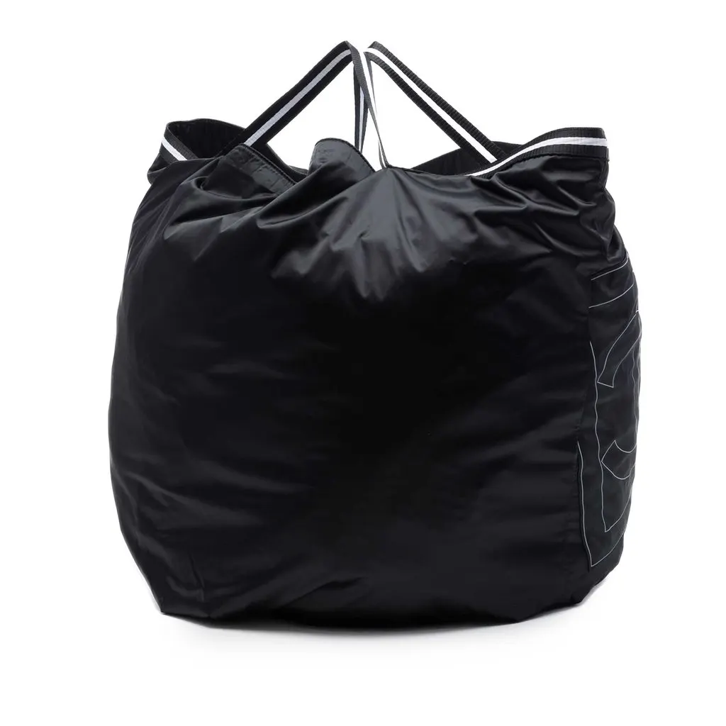 Chanel CC Nylon Sport Line Travel Bag Black Very good - Back View