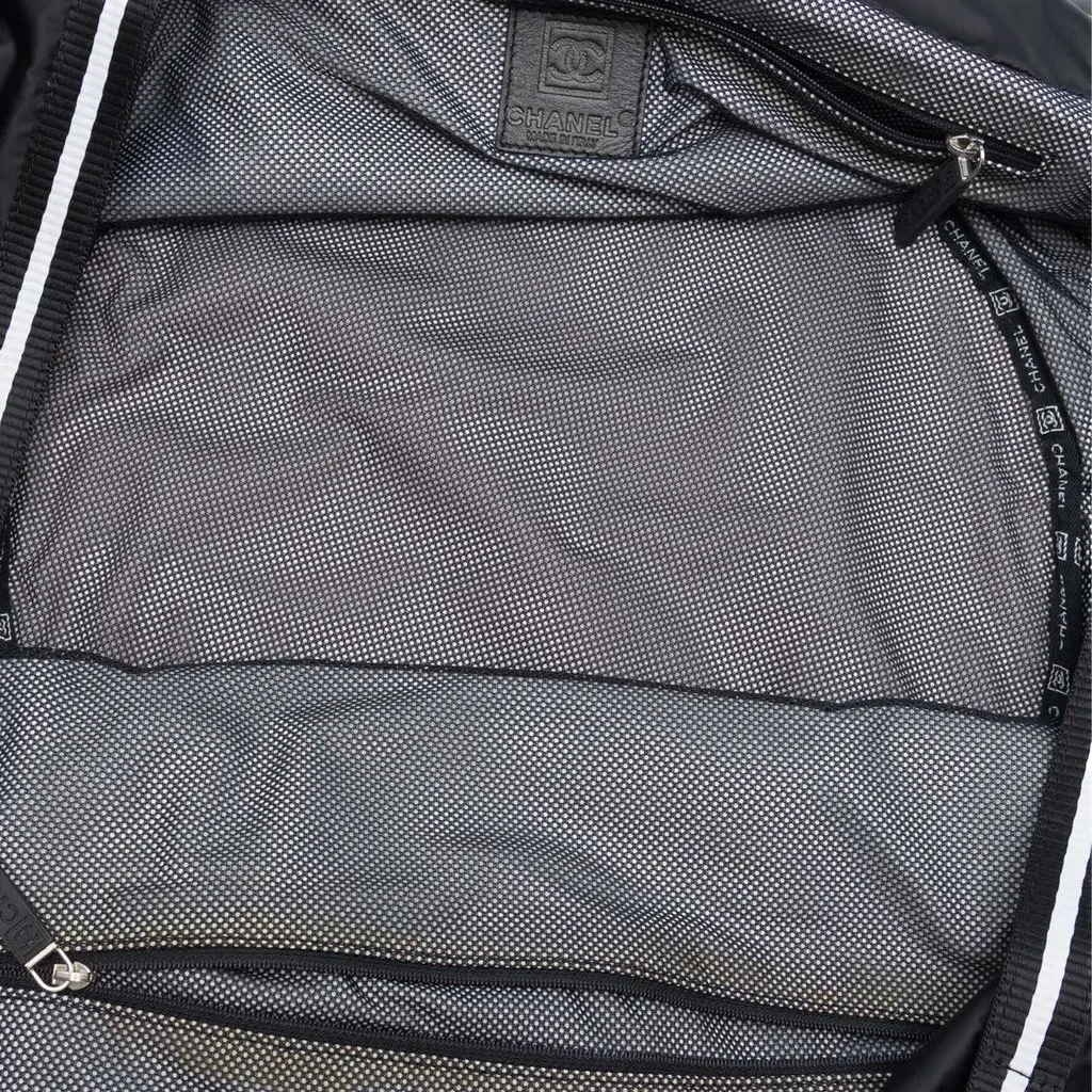 Chanel CC Nylon Sport Line Travel Bag Black Very good - Model View