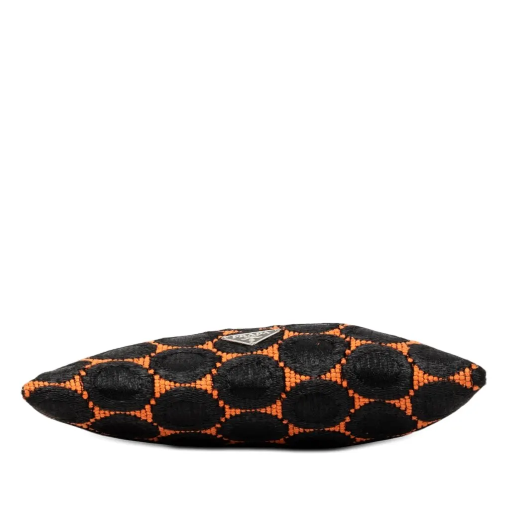 Prada Jacquard Kisslock Clutch with Chain Black Very good - Inside View