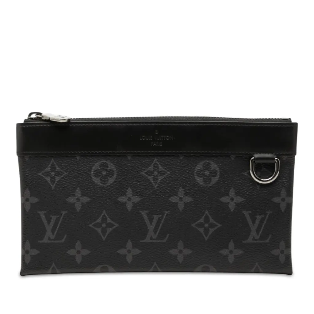 Louis Vuitton Monogram Eclipse Pochette Discovery PM Black Canvas Very good - Front View