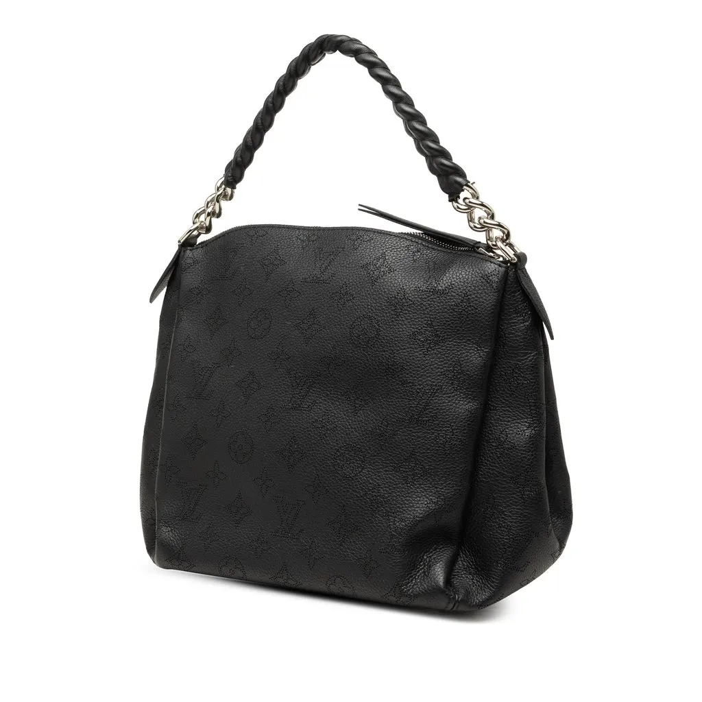 Louis Vuitton Monogram Mahina Babylone Chain BB Black Leather Very good - Back View