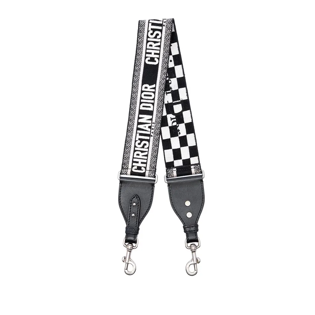 Dior Canvas Logo Embroidered Shoulder Strap