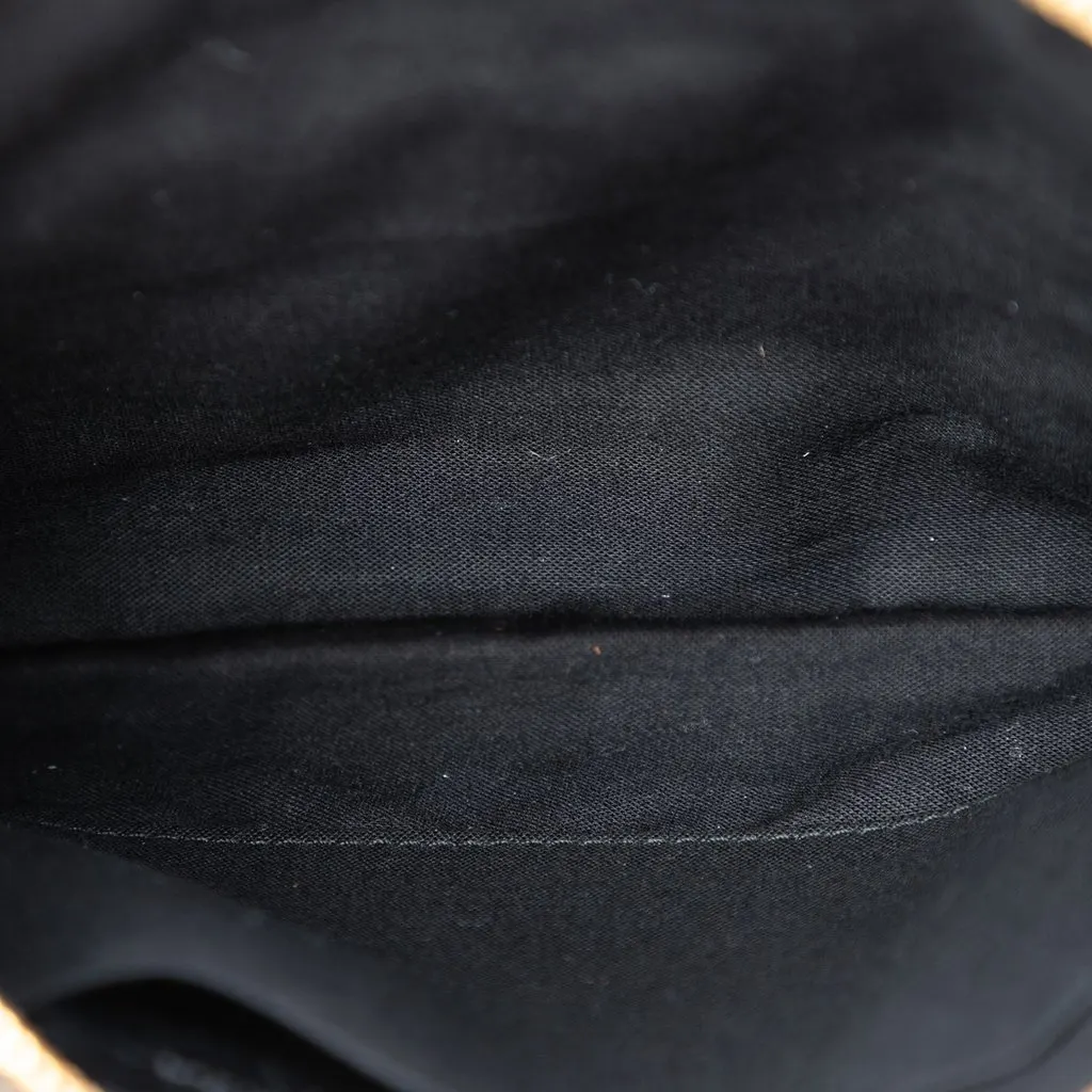 Balenciaga Lambskin Motocross Giant 12 Zip Around Flat Clutch Black Leather Very good - Model View