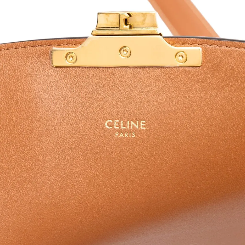 Celine Classique Canvas and Calfskin Triomphe Crossbody Beige Canvas Very good - Box View