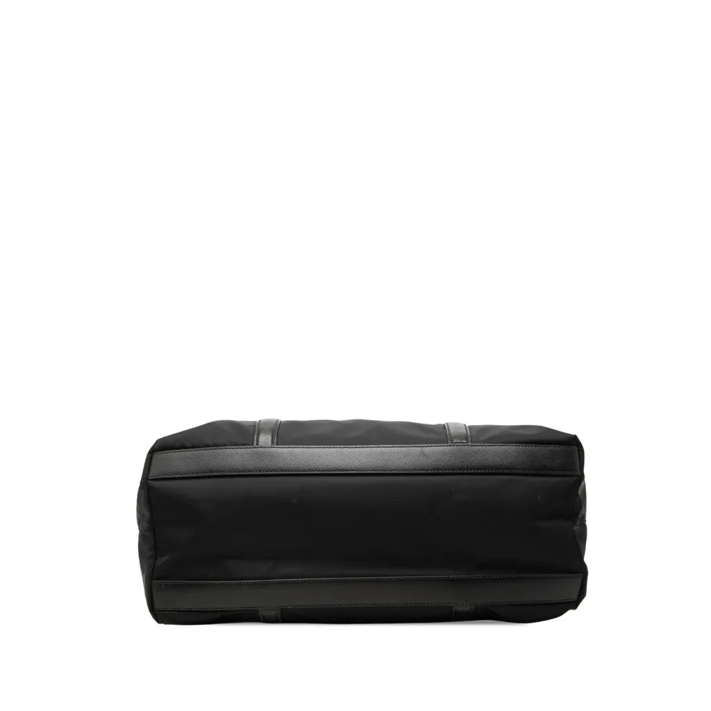 Prada Saffiano Trimmed Tessuto Tote Black Very good - Inside View