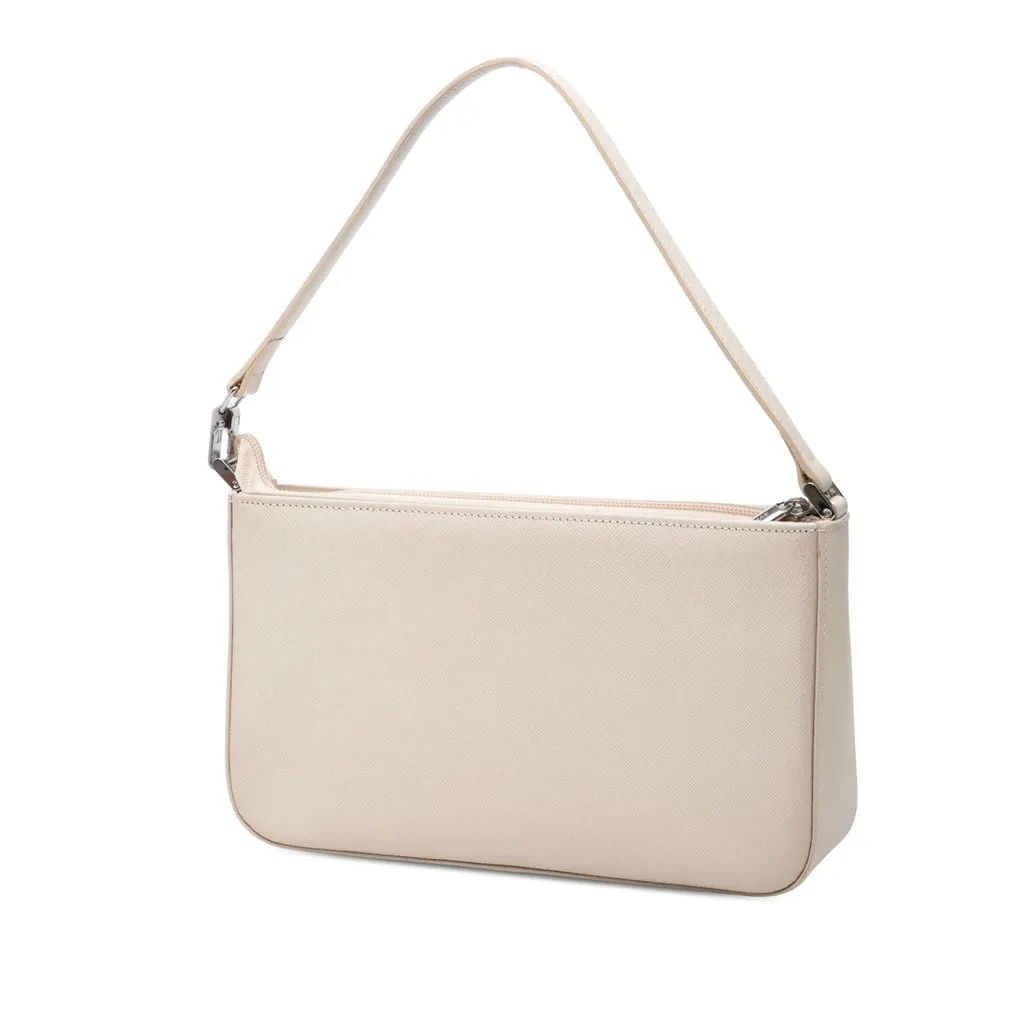 Burberry Leather Shoulder Bag Beige Leather Very good - Back View