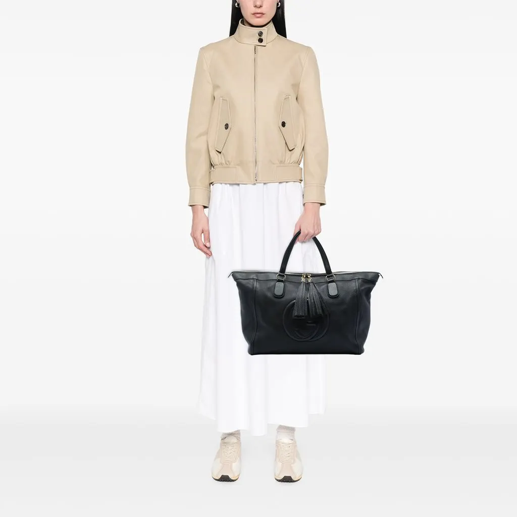 Gucci Large Calfskin Soho Working Tote Black Leather Very good - Box View