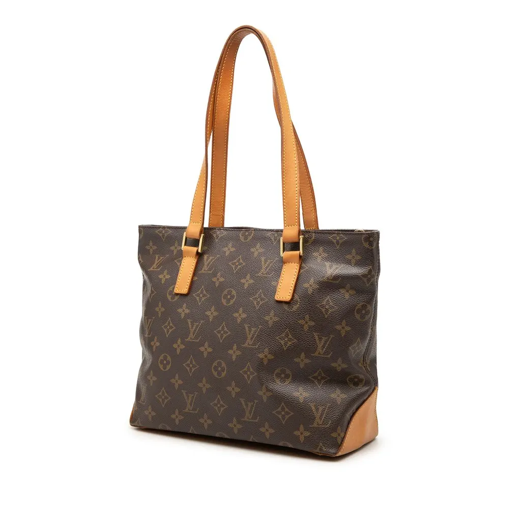 Louis Vuitton Monogram Cabas Piano Brown Canvas Good - Back View
