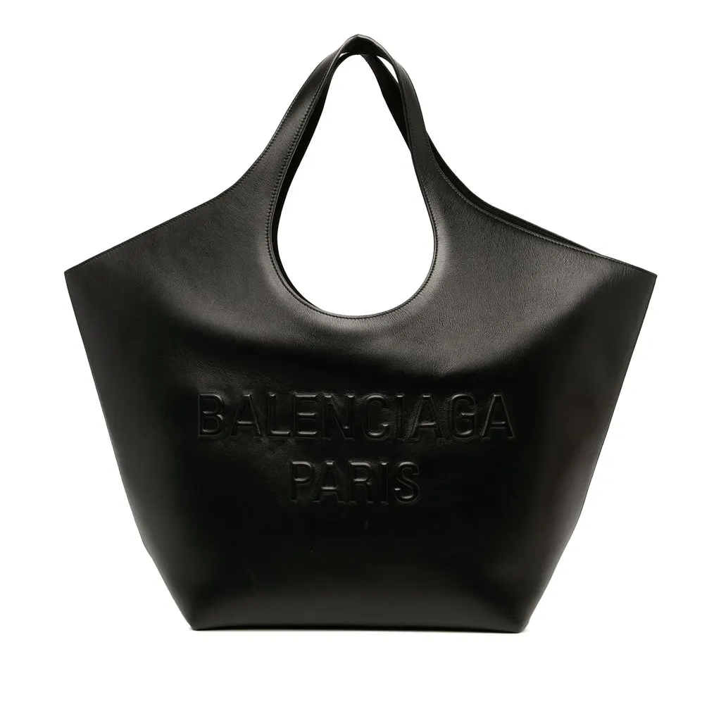 Balenciaga Large Smooth Calfskin Mary Kate Tote Black Leather Very good - Front View
