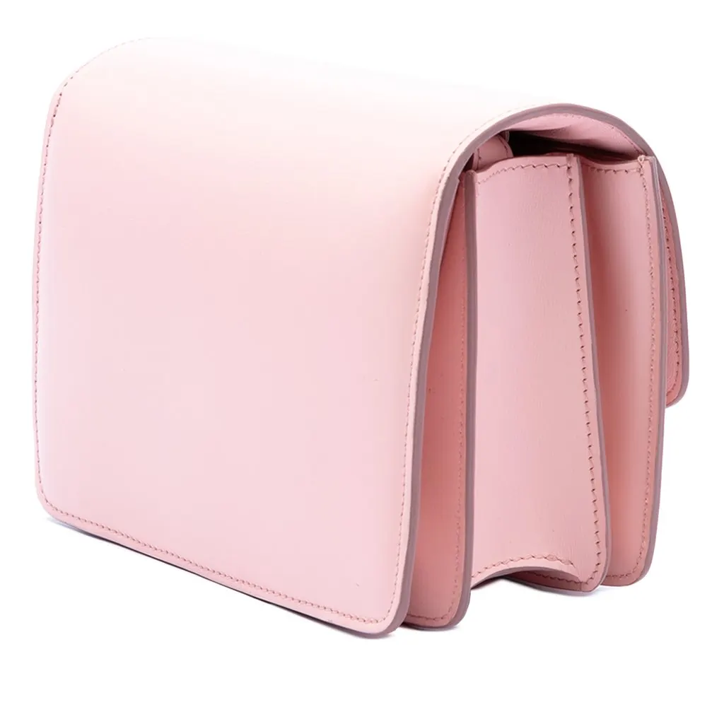 Celine Small Calfskin Classic Box Pink Leather Good - Back View