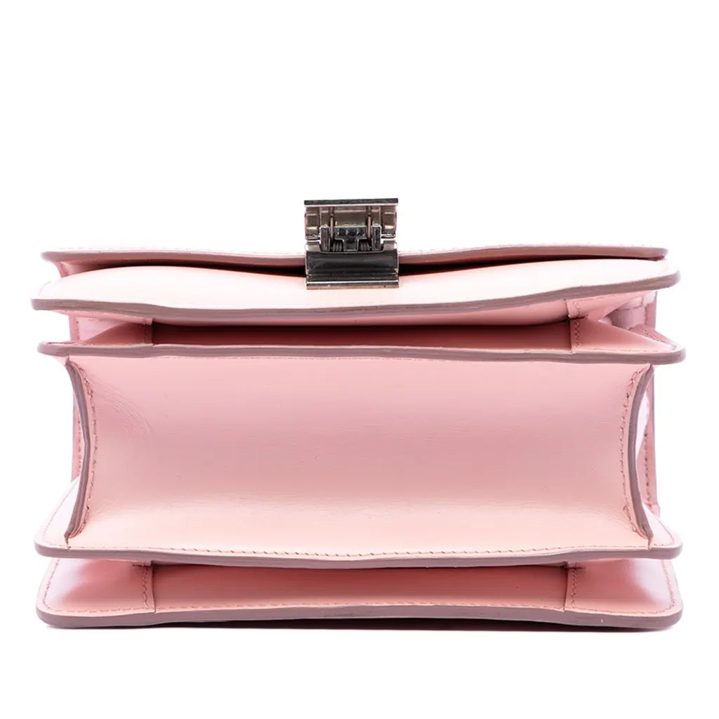 Celine Small Calfskin Classic Box Pink Leather Good - Inside View