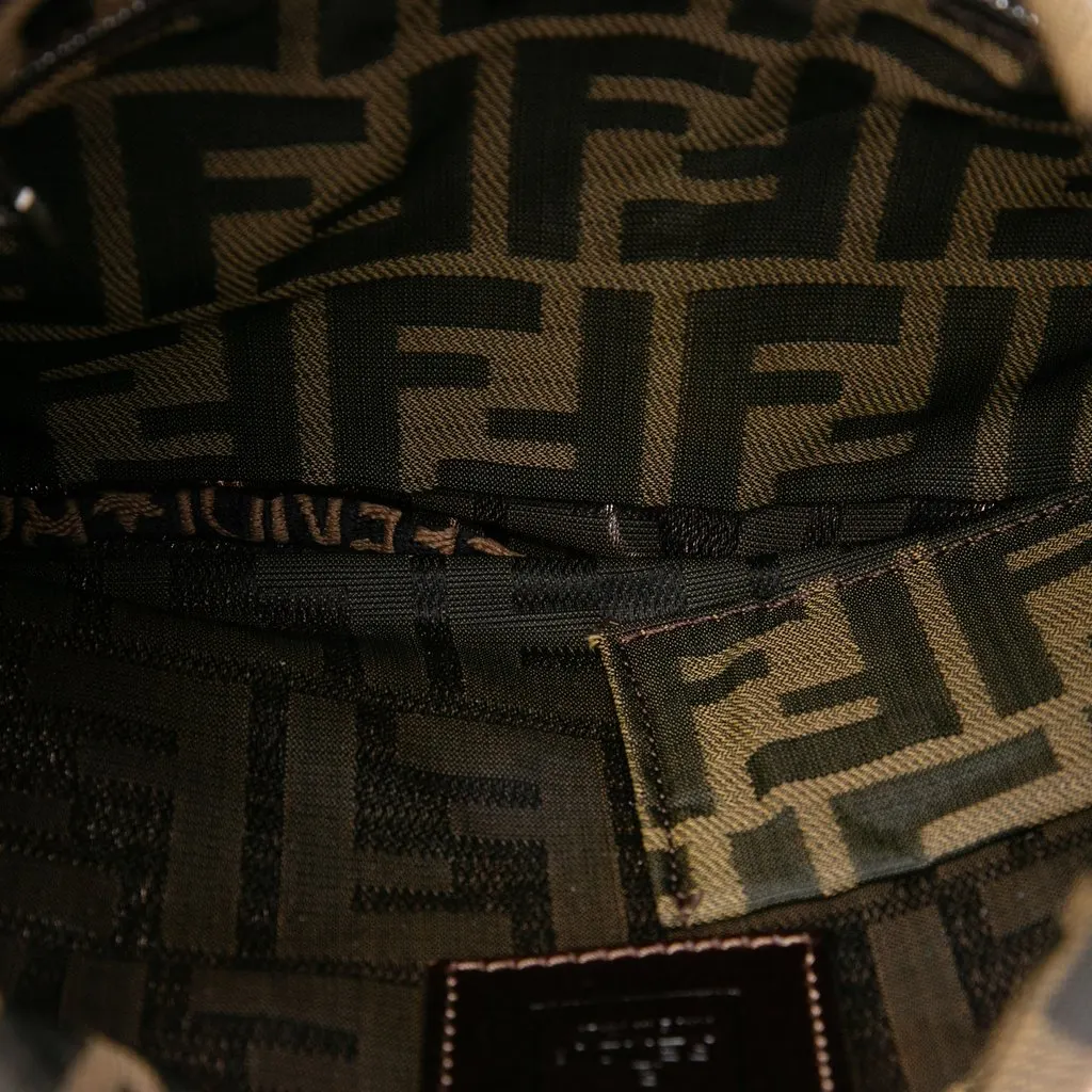 Fendi Zucca Canvas Shoulder Bag Brown Very good - Model View