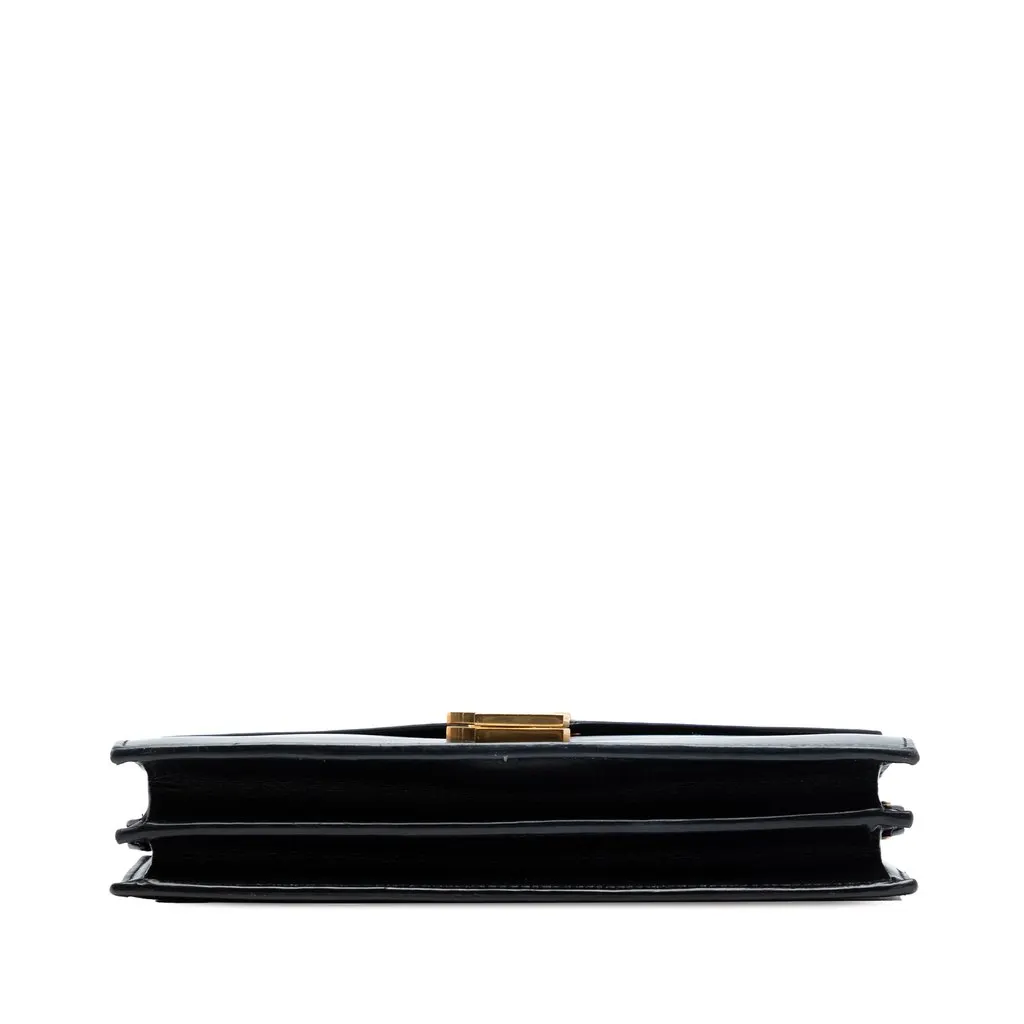 Saint Laurent Smooth Calfskin Monogram Cassandra Clasp Bag Black Leather Very good - Inside View