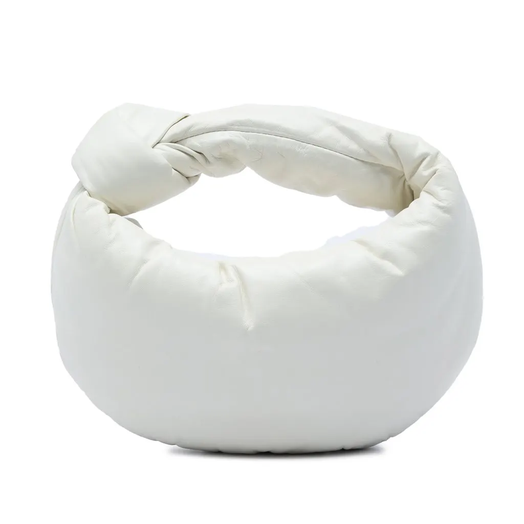 Bottega Veneta Mini Nappa Puffy Jodie White Leather Very good - Front View
