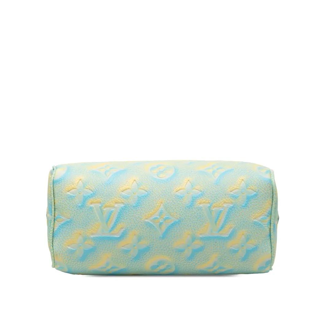 Louis Vuitton Monogram Empreinte Summer Stardust Nano Speedy Green Leather Very good - Inside View