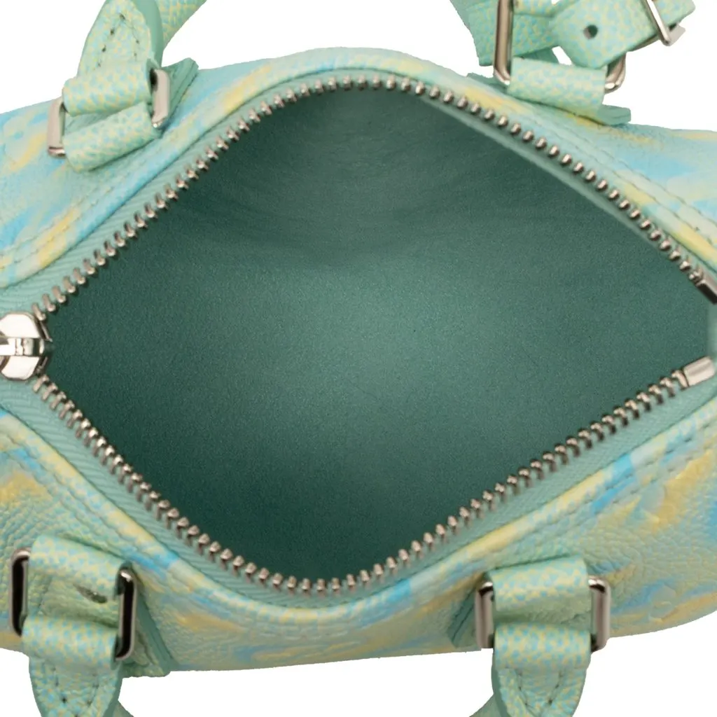 Louis Vuitton Monogram Empreinte Summer Stardust Nano Speedy Green Leather Very good - Model View