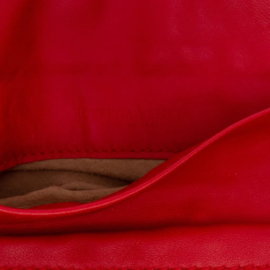Bottega Veneta Mini Nappa Intrecciato Expandable Chain Flap Crossbody Red Leather Very good - Box View