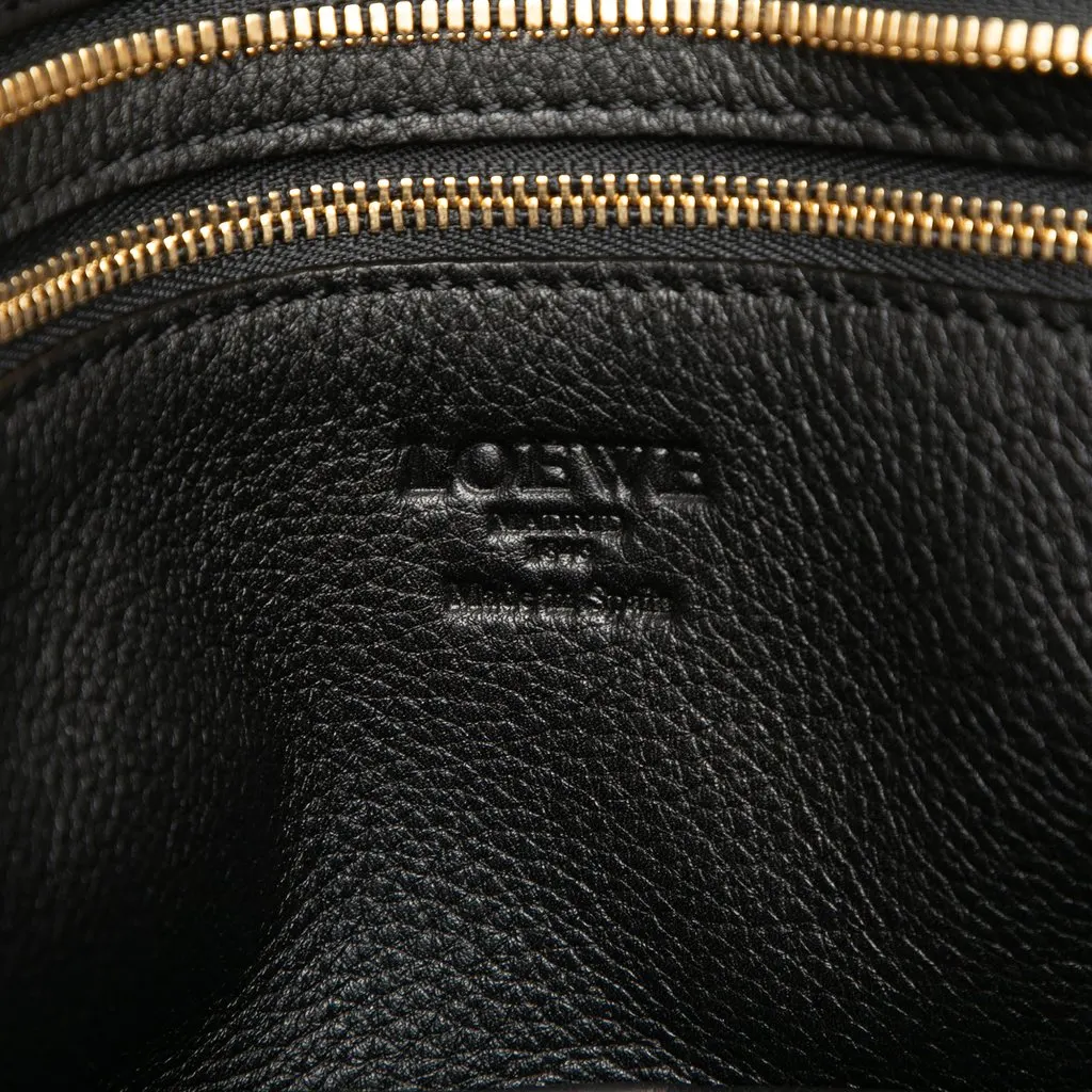 LOEWE Suede Amazona Business Bag Black Leather Very good - Box View